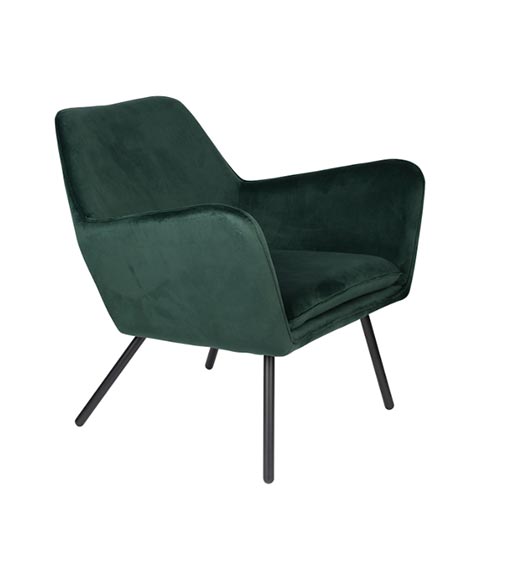 Makkelijker maken Mijlpaal soort Birdson velvet fauteuil groen - NORI Living 