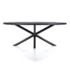 Eleonora eettafel Nikki ovaal mangohout 200x110 zwart