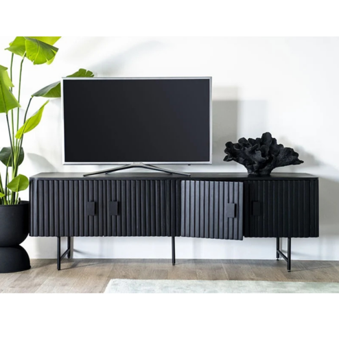 Eleonora tv meubel Remi 4-drs. 170cm zwart