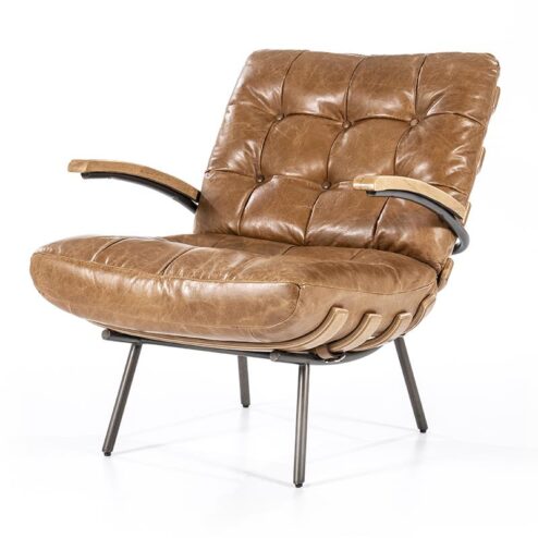 Fauteuil Bastiaan - cognac java leder