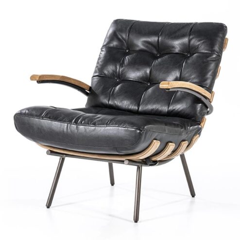 Fauteuil Bastiaan - zwart java leder