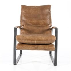 Fauteuil Lex - cognac vintage leer