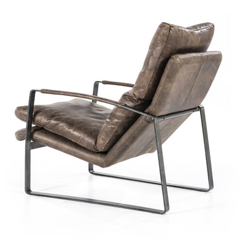 Fauteuil Lex - donkerbruin vintage leer