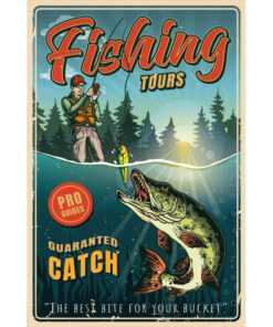 Fishing Tours - metalen bord