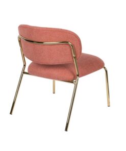 Noah fauteuil goud/roze - NORI Living