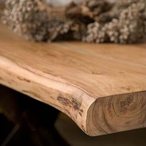 Tiago Boomstam Eettafel met spinpoot rechthoek acacia hout naturel 220x100
