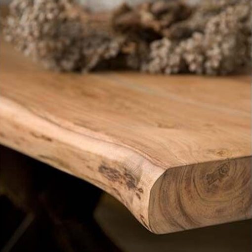 Tiago Boomstam Eettafel met spinpoot rechthoek acacia hout naturel 260x100