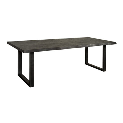 Tiago Eettafel met U poot rechthoek acacia hout zwart 260x100