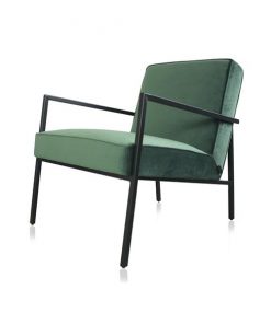Velours fauteuil Abby groen