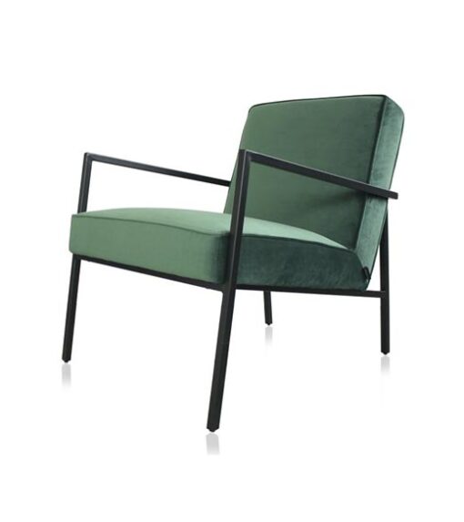 Velours fauteuil Abby groen