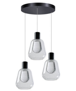 ETH Pindar 3-lichts hanglamp getrapt helder