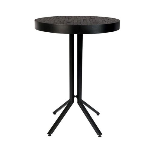Ekko kookeiland tafel zwart teakhout rond 110cm - NORI Living