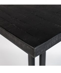 Ekko kookeiland tafel zwart teakhout vierkant 93cm