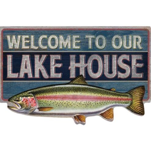 Lake House - metalen bord