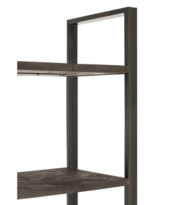 Clyde 3-lades boekenkast/ tv meubel visgraat zwart 150cm