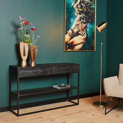 Morada sidetable 2-lades 120cm zwart