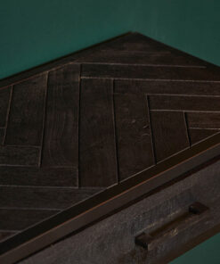 Scandi sidetable 2-lades 120cm zwart visgraat
