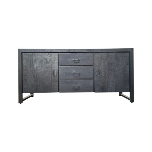 Odeon dressoir industrieel zwart 160cm