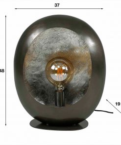 Eggy tafellamp metaal zwart nikkel