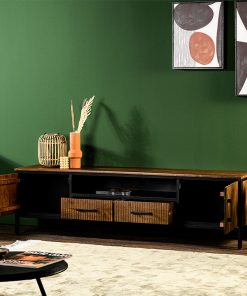 Dando tv meubel industrieel zwart 180cm acacia