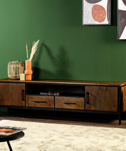 Dando tv meubel industrieel zwart 180cm acacia