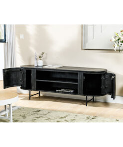 Diada tv meubel industrieel zwart 155cm acacia