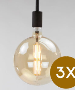 3x LED Bol E27 20cm Amber