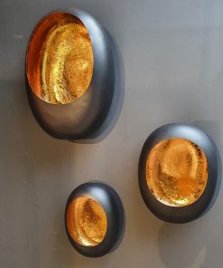 Egg kaarshouder set van 4 goud