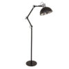 Vloerlamp Brooklyn 1-lichts industrieel zwart