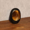 Kaarshouder Egg Small zwart goud