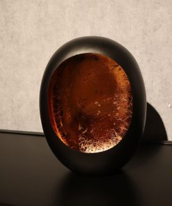 Kaarshouder Egg large zwart koper