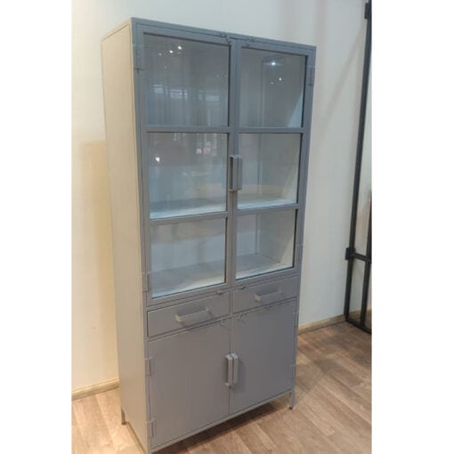 Figue vitrinekast 90cm grijs