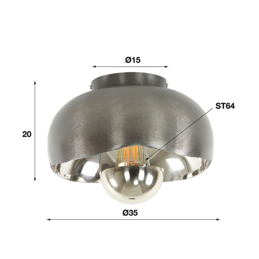 Onyx 1-lichts plafondlamp
