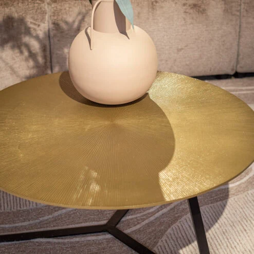 Riley salontafel aluminium ijzer 80cm