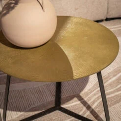 Riley bijzettafel aluminium ijzer 60cm