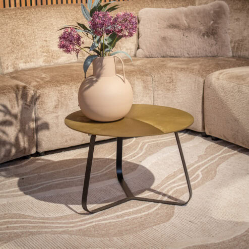 Riley bijzettafel aluminium ijzer 60cm