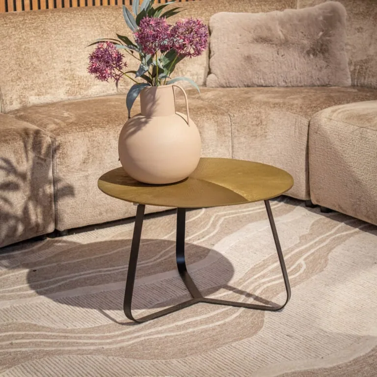 Riley bijzettafel aluminium ijzer 60cm