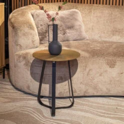 Riley bijzettafel aluminium ijzer 40cm