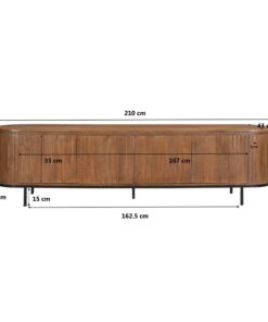Noor tv-meubel 210cm naturel