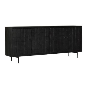 Cubical Black Dressoir zwart mangohout