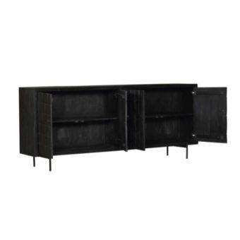 Cubical Black Dressoir zwart mangohout