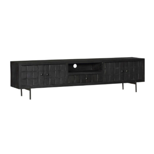 Cubical Black Tv meubel zwart mangohout