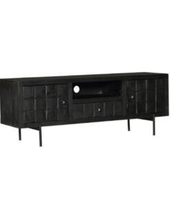 Cubical Black Tv meubel zwart mangohout 150