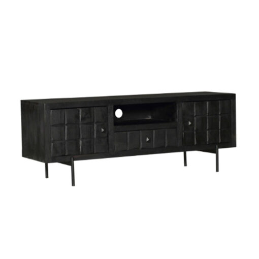 Cubical Black Tv meubel zwart mangohout 150