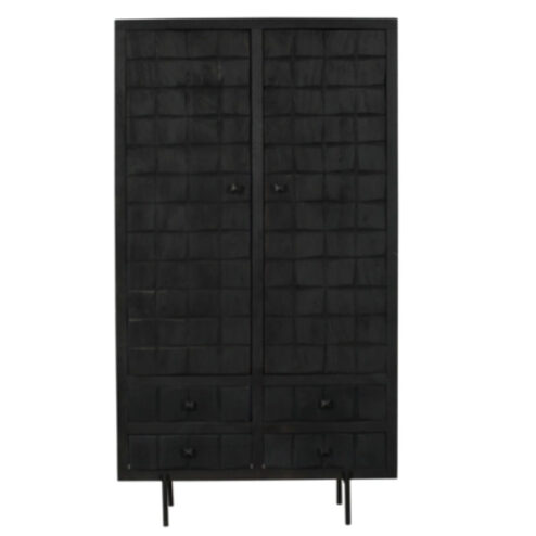 Cubical Black zwarte kast mangohout