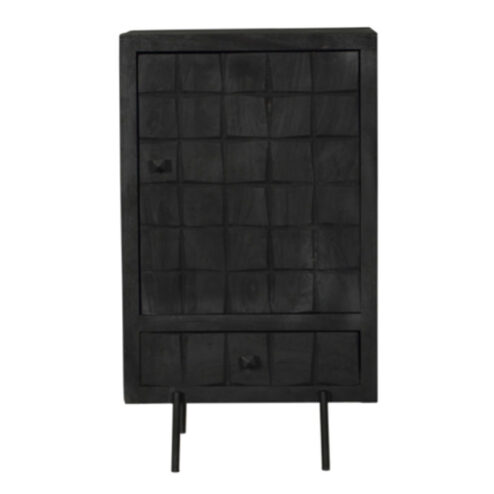 Cubical Black zwarte ladekast mangohout