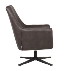 Porelli Draai fauteuil Antraciet Microvezel 2