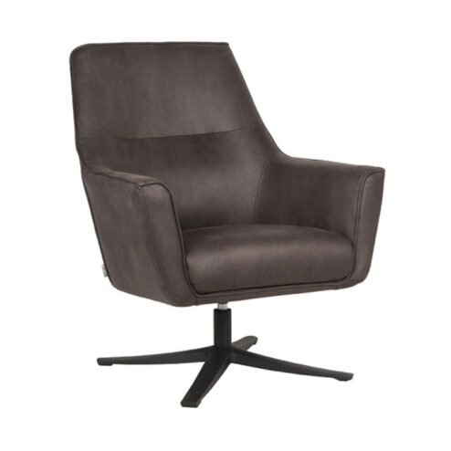 Porelli Draai fauteuil Antraciet Microvezel