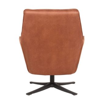 Porelli Draai fauteuil Cognac Microvezel 4