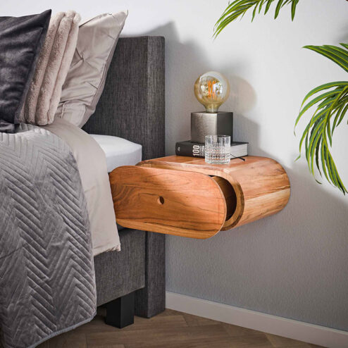 Bravi houten nachtkastje zwevend 45cm
